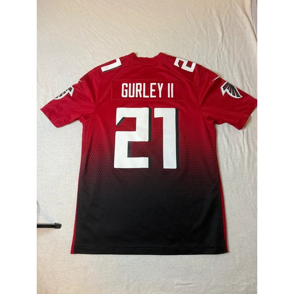Nike Jersey Mens M Red Atlanta Falcons Todd Gurley II 21 NFL Football Gradient